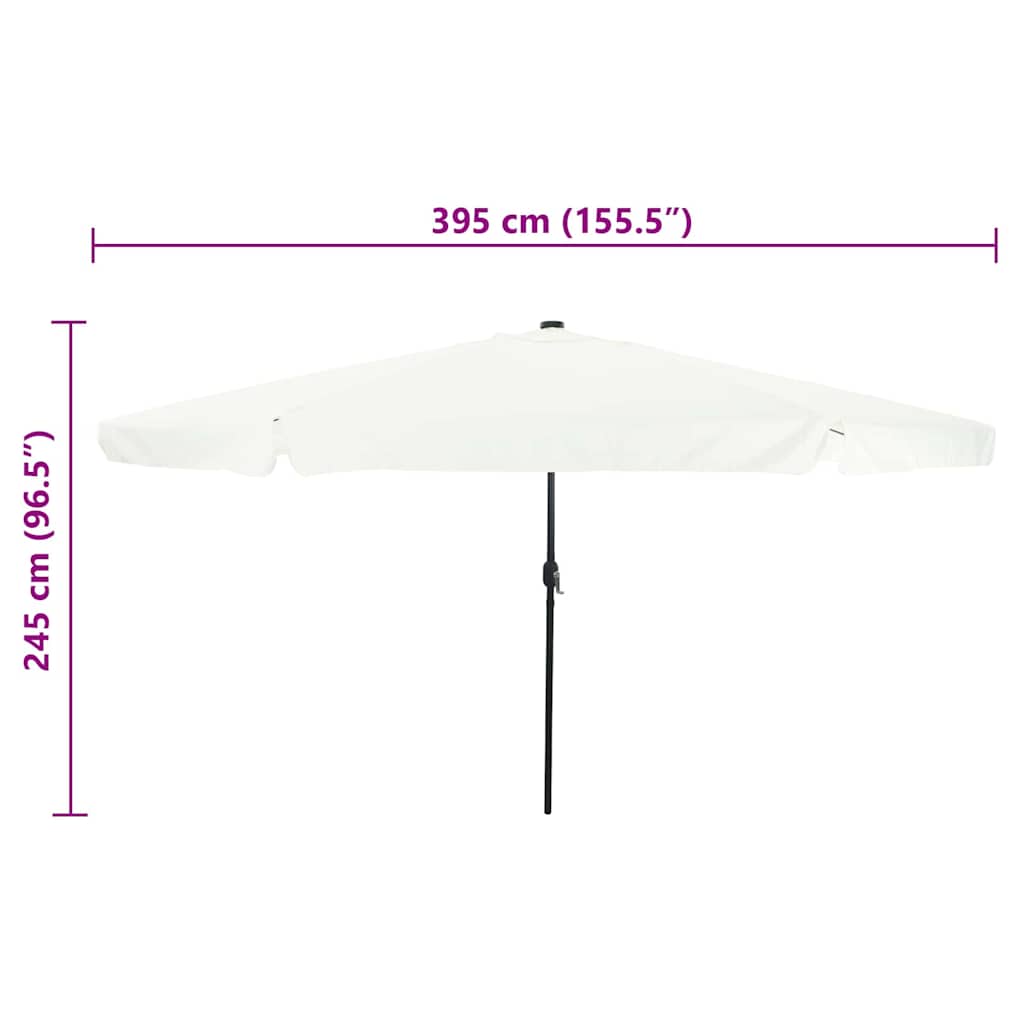 Garden Sun Umbrella Sand and Anthracite 395 X 395 X 245 Cm