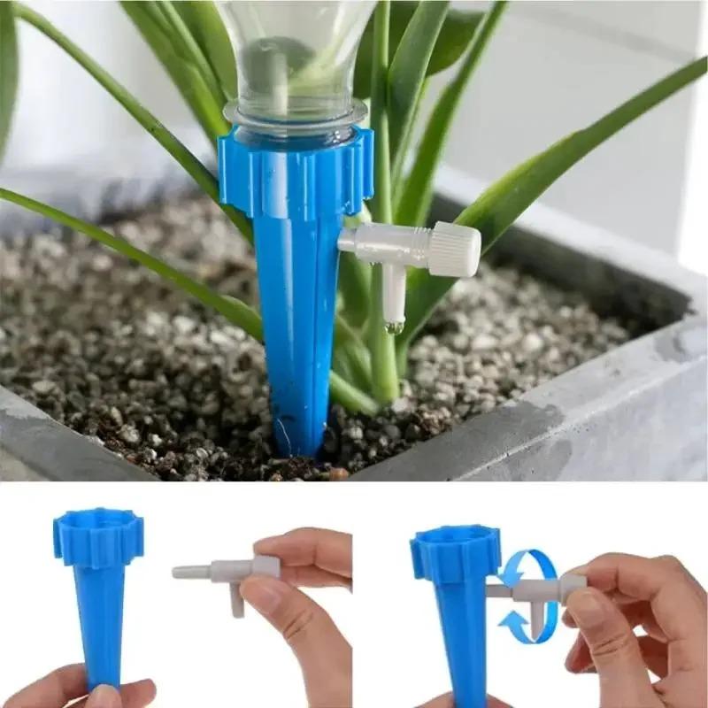Automatic Drip Irrigation Spike, Adjustable Self Watering Dripper Device for Flower Potted Plants, Garden Greenhouse Auto Watering System Accessory