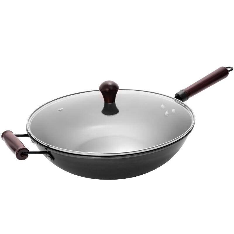Debo Defus 34cm Traditional Iron Stir-Fry Wok