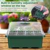 12-well Plastic Seedling Pot Succulent Sowing Seedling Box Insulated Seedling Tray