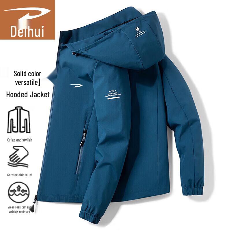 

Deerway Unisex Spring Autumn Hooded Waterproof Casual Jacket 2XL
