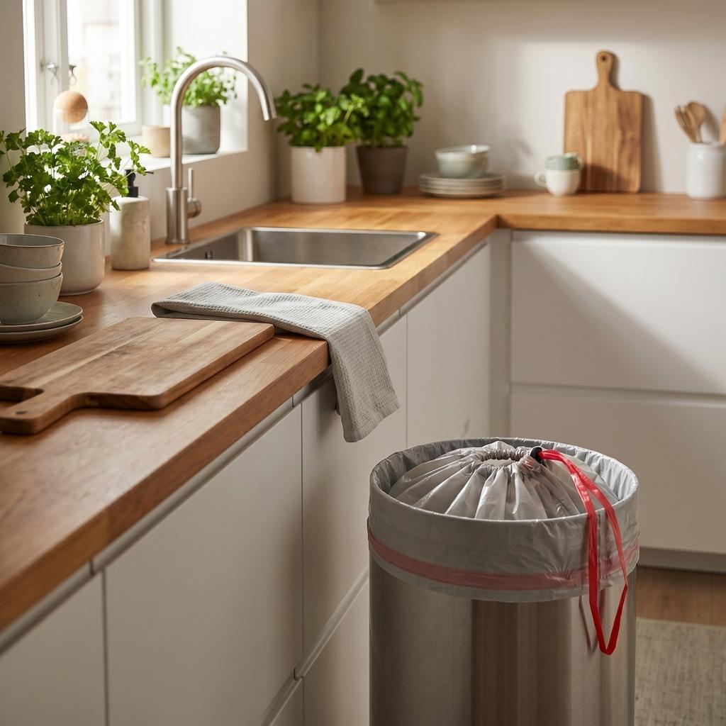 Point Breaking Household And Commercial Disposable Kitchen Garbage Bag, Continuous Roll Plastic Bag