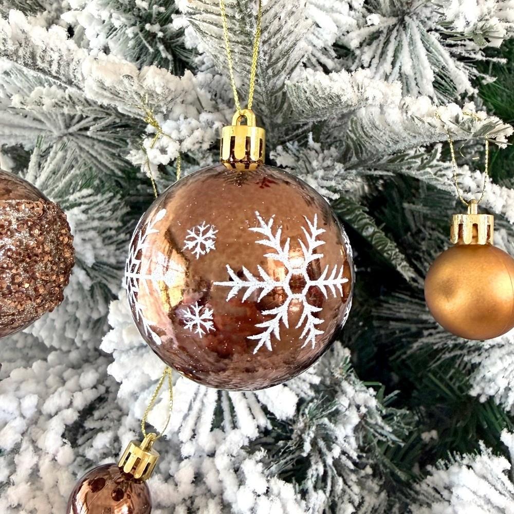 22Pcs/Set Durable 6CM Christmas Ball Shiny Creative Xmas Ornament Ball Christmas Tree Balls Home