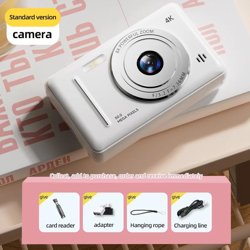 5000W Pixel Digital Camera 4K HD Retro CCD Portable Card Camera Entry-level Dual Camera Flash 50 Million Pixels Auto Focus