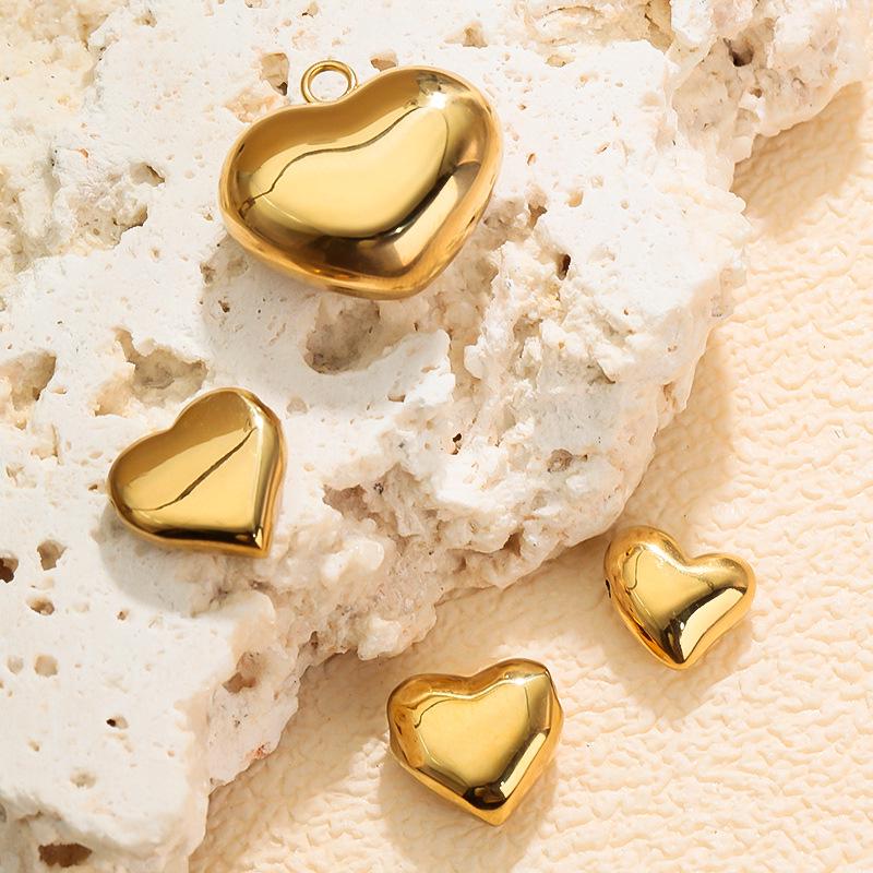 European and American Heart-Shaped Stainless Steel Minimalist DIY Jewelry Accessories