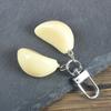 Yousheng PVC Keychain PVC Garlic Shape Compact Lightweight Key Chain Simulated Vegetables Corrosion Resistant Keyring Men Women Versatile Backpack