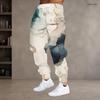 Men S Plus Size Geometric Printed Drawstring Waist Side Pockets Cuffed Ankle Jogger Pants