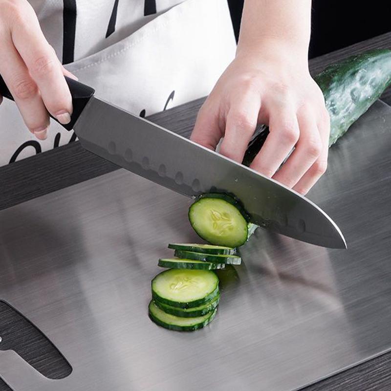 316 Stainless Steel Panel and Chopping Board Kitchen Household Thickened Double Sided Cutting Board Block Kneading Dough Boards