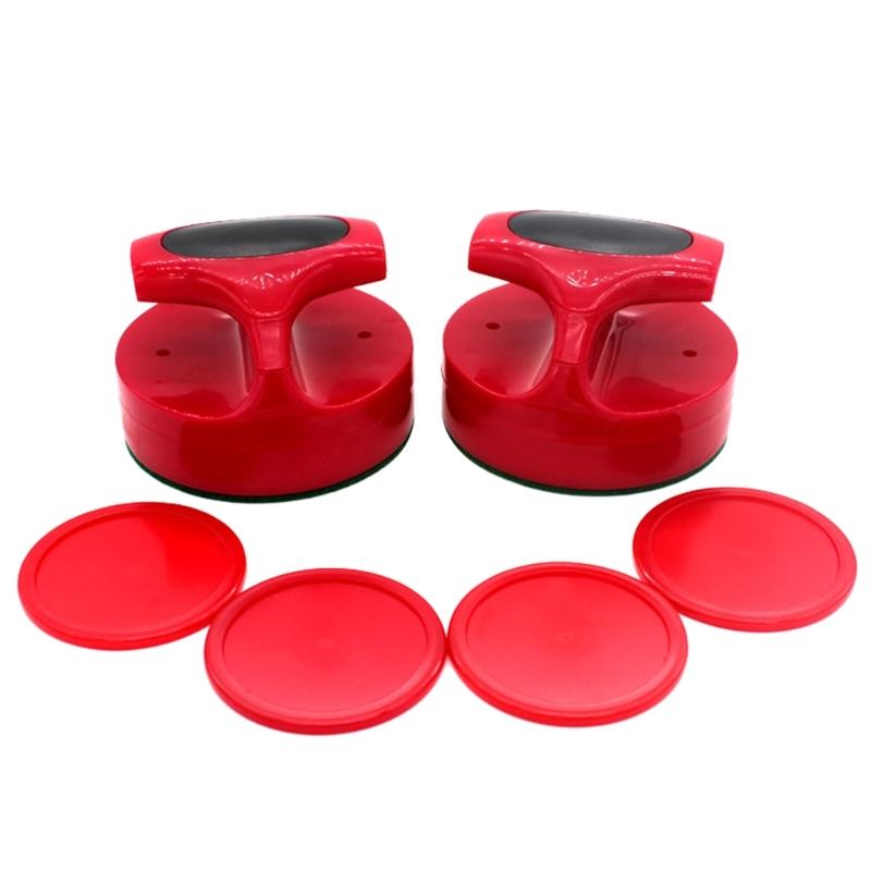 Home Standard Air Hockey Paddle and Pucks 94mm Table Hockey Pusher Set Goal Handle Paddle Replacement for Game Table