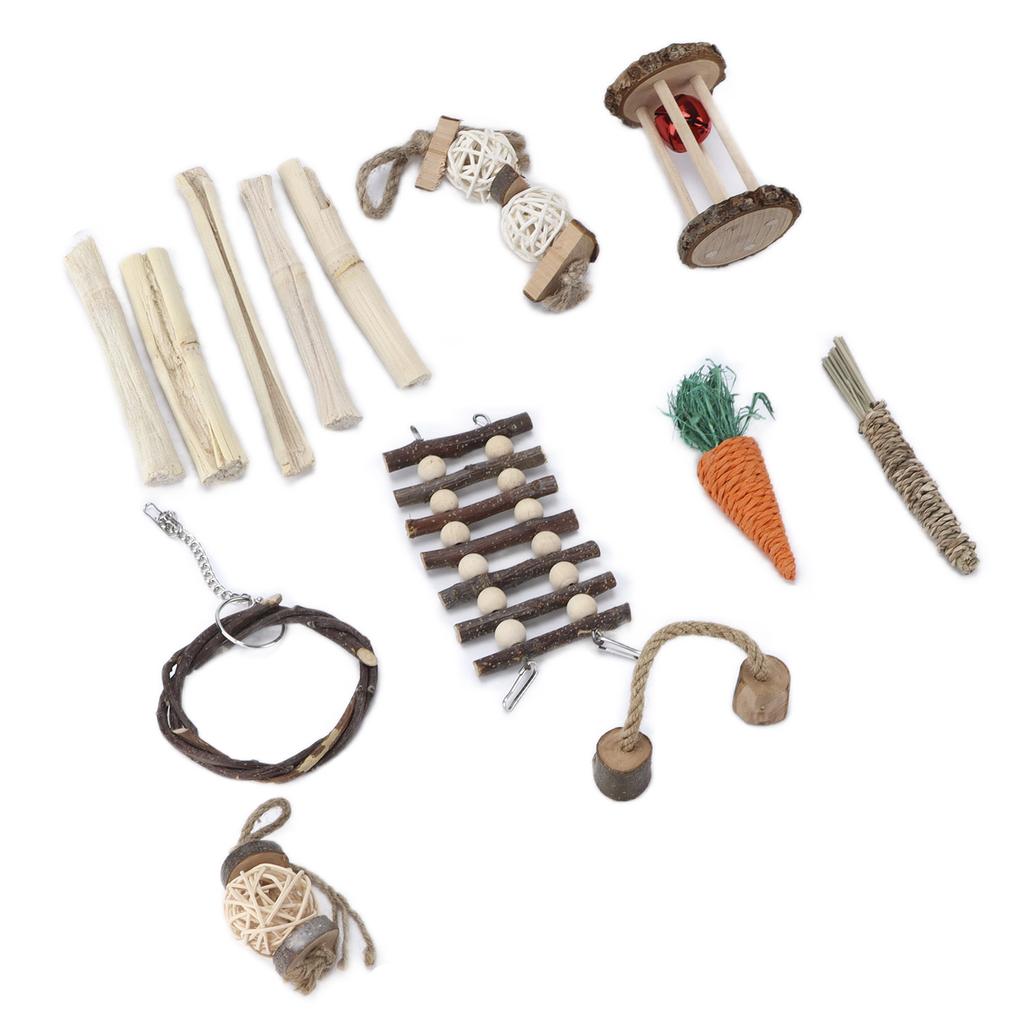 Little Pets Chew Toy Set Safe Non Toxic Relieve Stress Pet Molar Toys for Hamsters Guinea Pigs