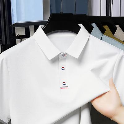 Yüksek Kaliteli Kısa Kollu Polo Tişört Erkek İş Günlük Buz Üst