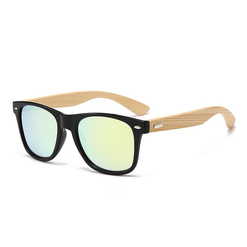 Ochelari de Soare Polarizați Ochelari de Soare Personalizați cu Brațe din Bambus Ochelari de Soare Retro pentru Bărbați și Femei