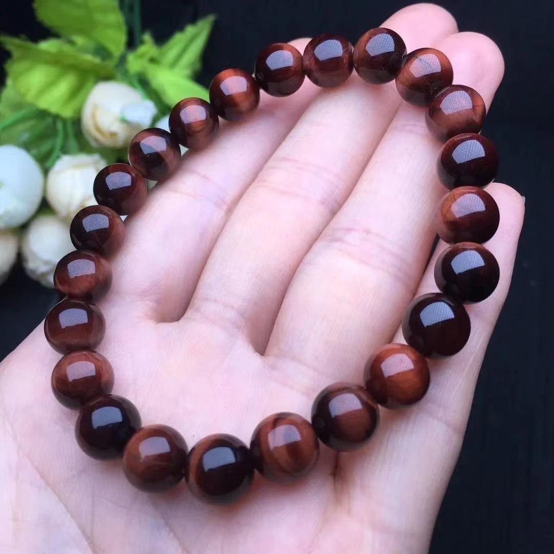 Natural Red Tiger Eye Stone Unisex Bracelet