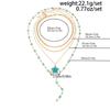 Drip Oil Metal Stacked Necklace Beads Multi Layered Stacked Collarbone Chain Y2K Flower Pendant Cross Necklace Set Women