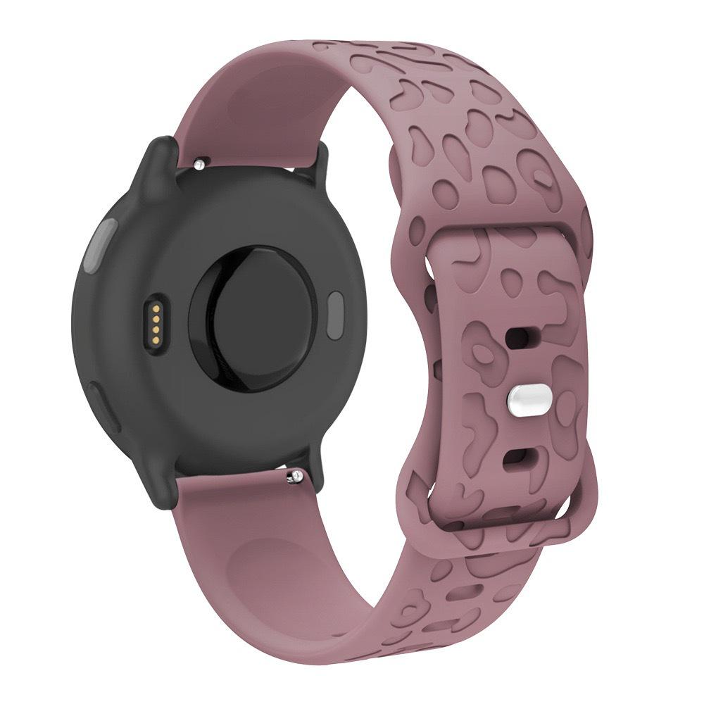 Universal Silikon Smartwatch Armband mit Leopardenmuster - 18mm/20mm/22mm 20mm black