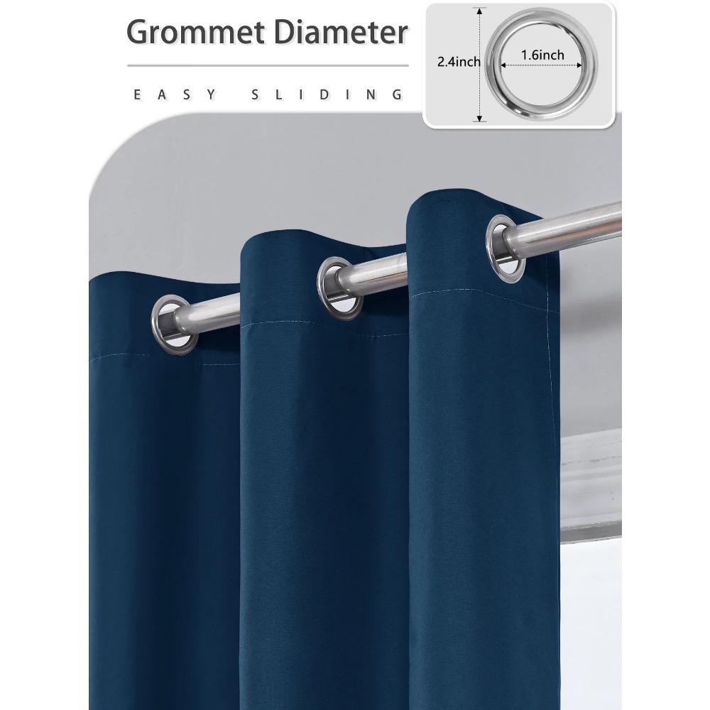 1 buc. Perdele opace 100% cu ochiuri superioare, perdele pentru camera de zi, dormitor, bucatarie, decoratiuni interioare, decorarea camerei