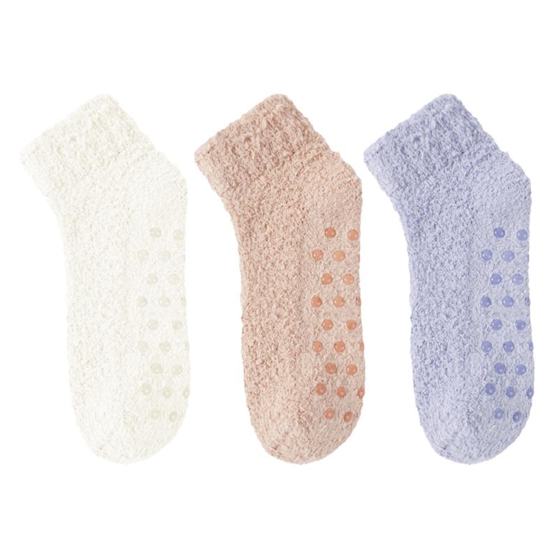 Autumn and Winter Coral Velvet Forest Style Cute Sweet Women's Socks Plus Velvet Home Warm Floor Socks