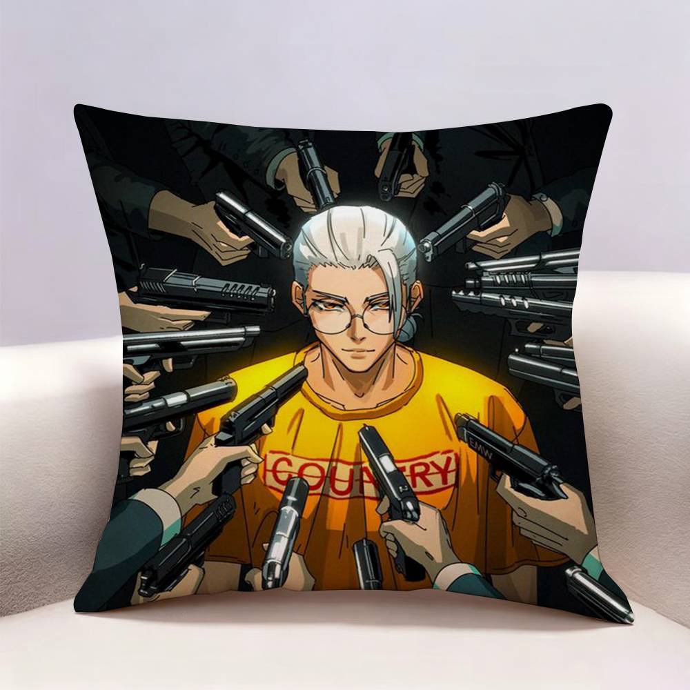 Sakamoto Days Anime Taro SSakamoto Doublesided print Pillow Case Pattern Printed Pillowcase For Living Room Sofa Cushion Cover