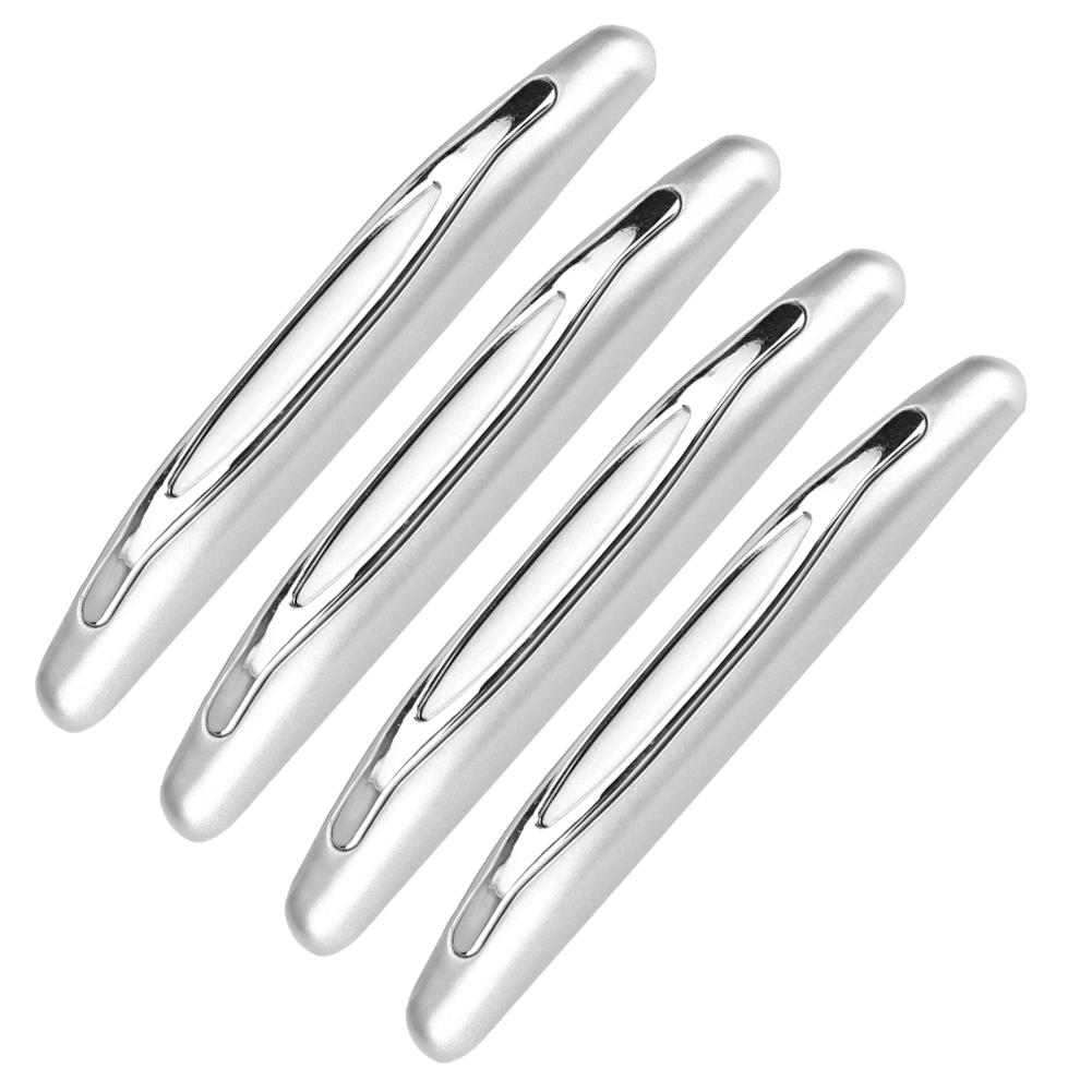 4pcs Car Door Edge Guards Trim Cover Strip Corner Bumper Anti Collision Scratch Protector Gray