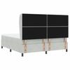 Box Spring Bed with Mattress Light Grey 200 X 180 Cm Velvet