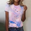 2025 Women's Street Fashion T-shirt Dream Star 3d Printed Short-sleeved All-match Daily Round Neck Top Women's Clothing