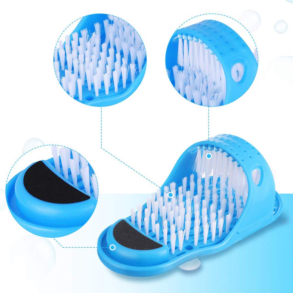 1-4pcs Shower Foot Cleaner Foot Washing Brush Remove Dead Skin With Suction Cup For Bathing Hotels Slippers Home Bathroom Tools