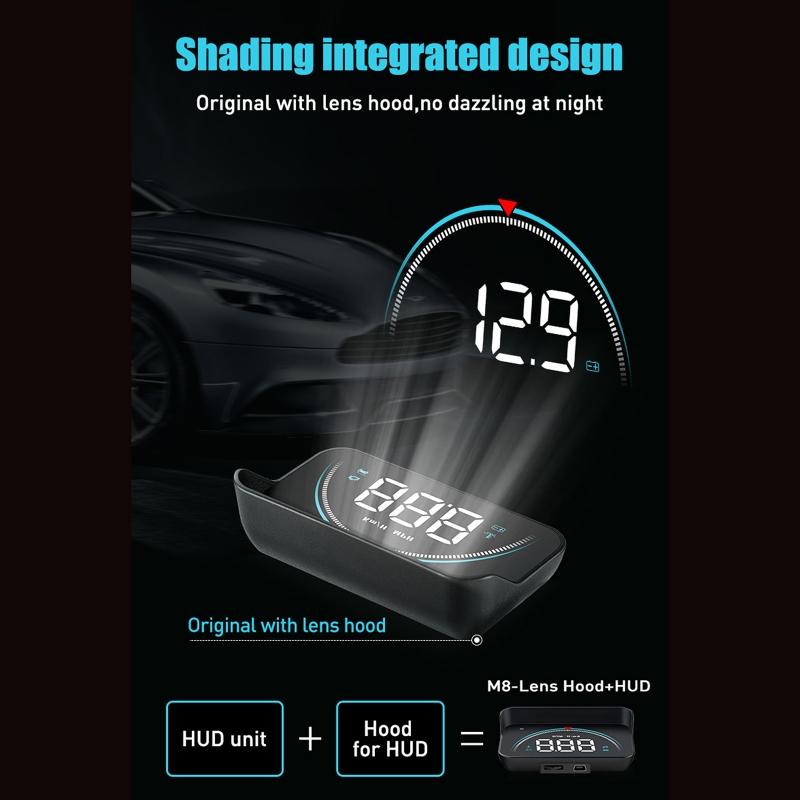Car HUD Head-Up Display Car-Styling Overspeed Warning Projector for Safe Driving