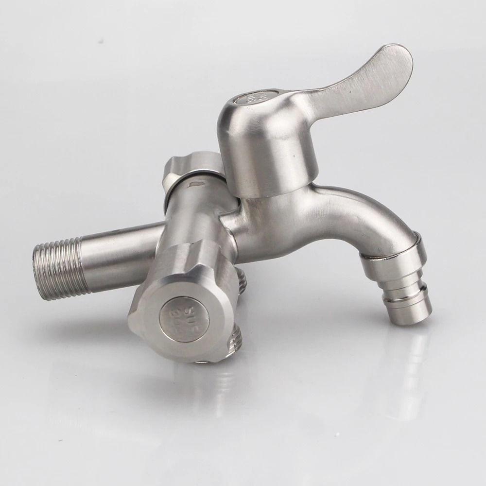 With Tape Stainless Steel Faucet with Washing Machine Outlet Angle Valve Faucet Toilet Diverter