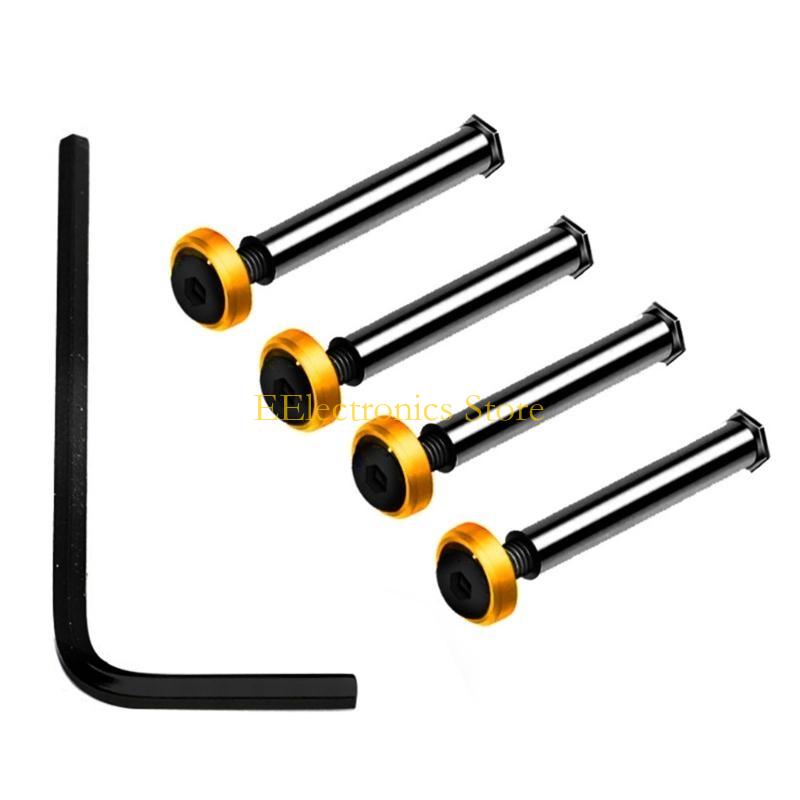 

B03C 4pc Metal Screws for 25mm Thickness Computer Fan Flat Head Mount Screws Double Locking Fasteners Chassis Fan Nut Screw чорний
