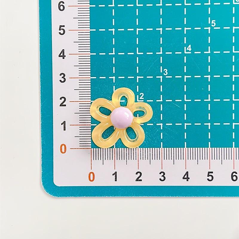 Handmade Resin Accessories: Five-Petal Flower Phone Case, Clogs, Magnet, Keychain & Hair Clip
