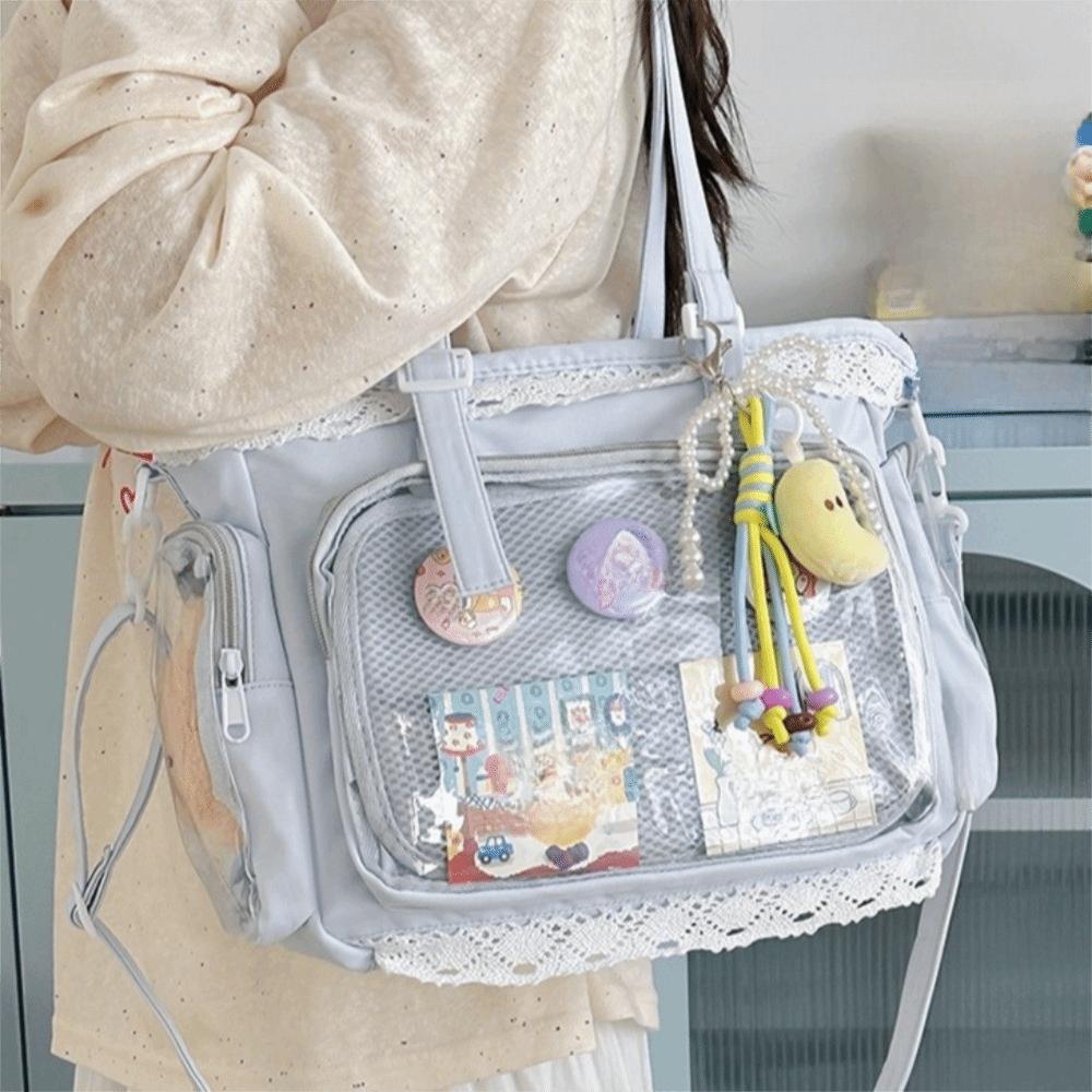 DIY Lace Itabag Large Capacity Tote Bag Y2k Anime Shoulder Bag  Parties