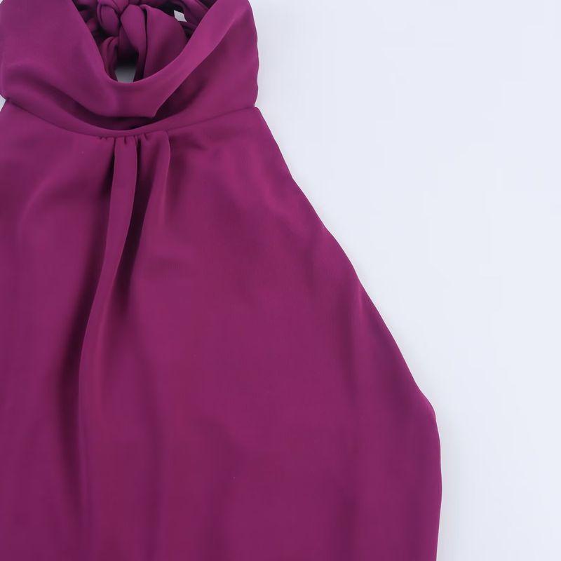 Kaslead New Women Clothes Western Style Slim Fit Pleat Hanging Collar Length Dress 5584304
