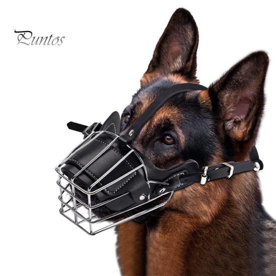 Atmungsaktive verstellbare Metall-Maulkorb-Schutzabdeckung für Hunde zur Verhinderung von Bissen