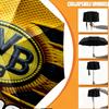 Custom Name Personalized Borussia Dortmund Print Umbrella, Auto Open Close, 8‑Rib Sturdy Frame, Commute Camping Hiking Use, Birthday Gift