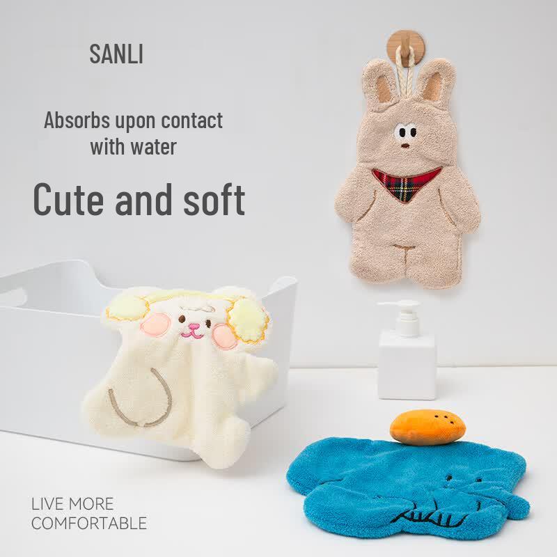 Sanli Kids Cartoon Hanging Hand Towel