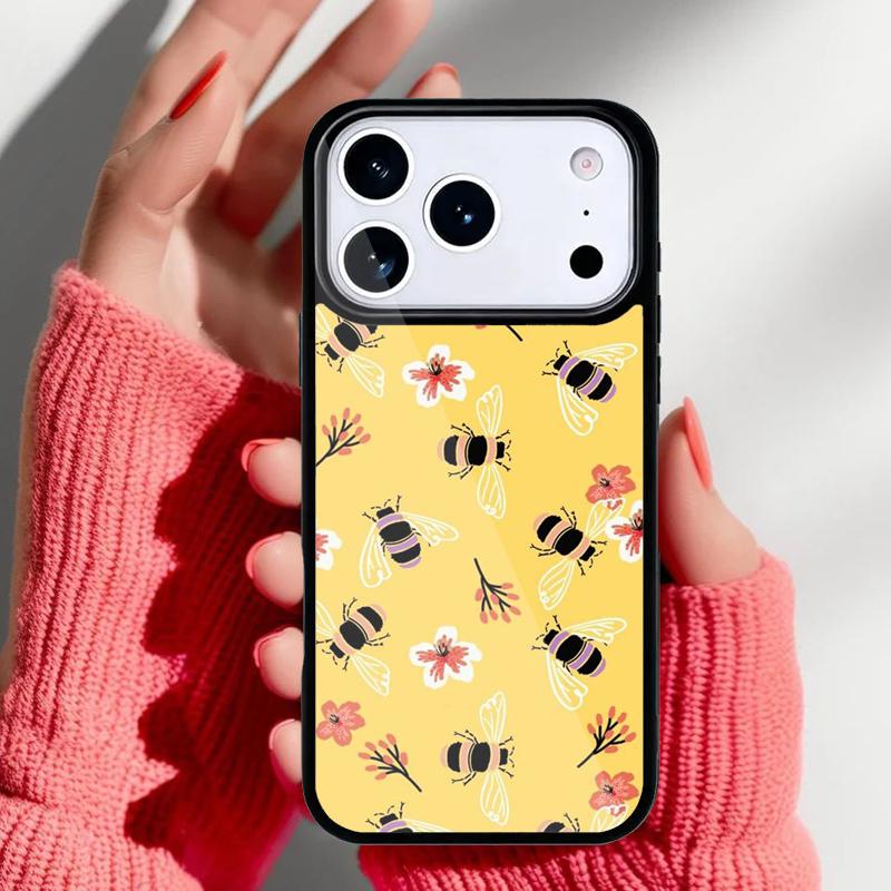 Bees soft Phone Case for iPhone 17 16 15 14 13 Pro Max Back Cover for 12 11 Pro Coque