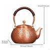 Handmade Coppery Metal Kettle Copper Teapot 1600ML Hammered