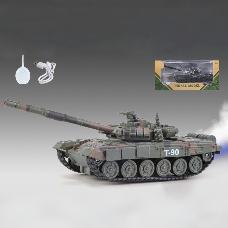 

Іграшка Російський Основний Бойовий Танк Т-90 Металевий Литий Модель Танка Звук і Світло Колекції Хобі Декоративні Прикраси Для Друга