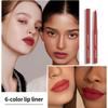 2 in 1 Matte Lip Liner, Waterproof Lip Liner Pencil, Highly Pigmented Smudgeproof Nude Pink Red Lip Liner Contouring Makeup Kit