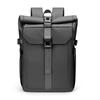 Business Commuting Men's Backpack, Large-capacity Roll-up Design Travel Bag, Outdoor Leisure Water-resistant Backpack