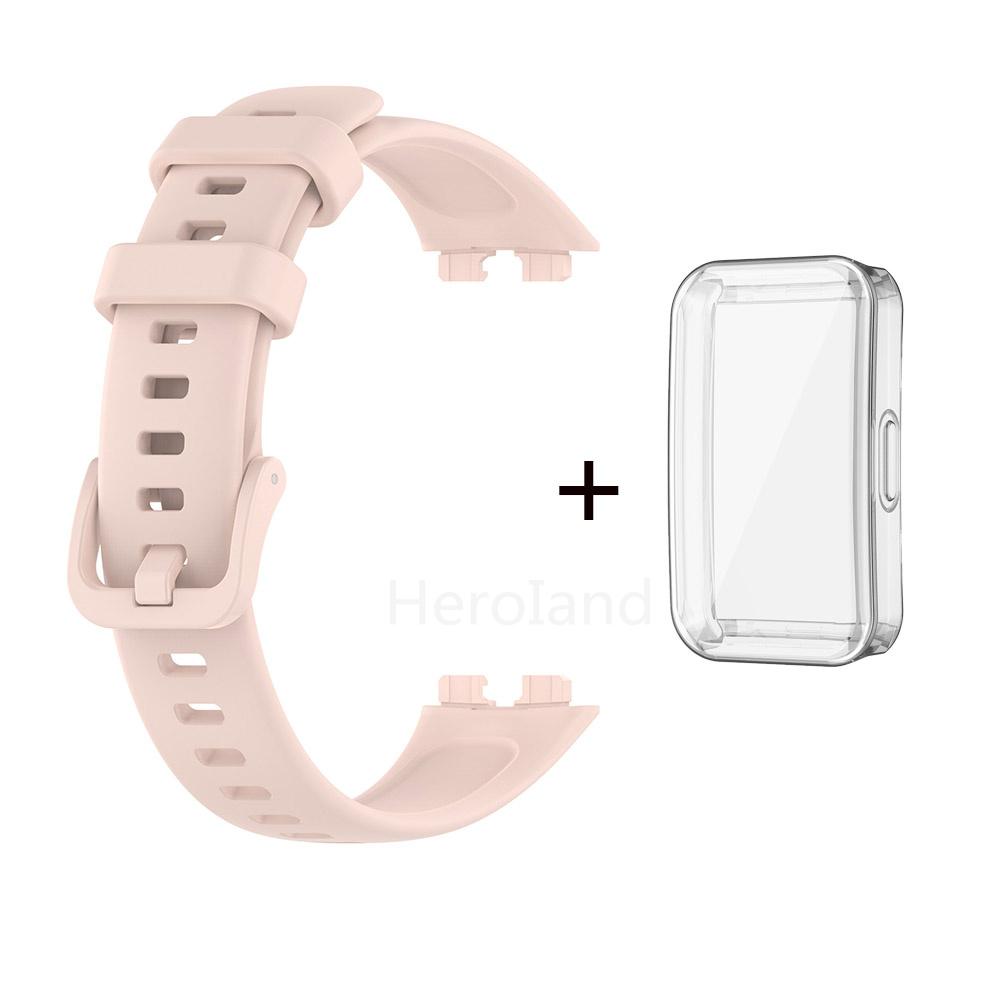 Módní měkký silikonový řemínek k hodinkám pro chytré hodinky Huawei Band 8 Náramek pro Huawei Band 9 10 Pásek Náramek Sportovní pásek a TPU pouzdro
