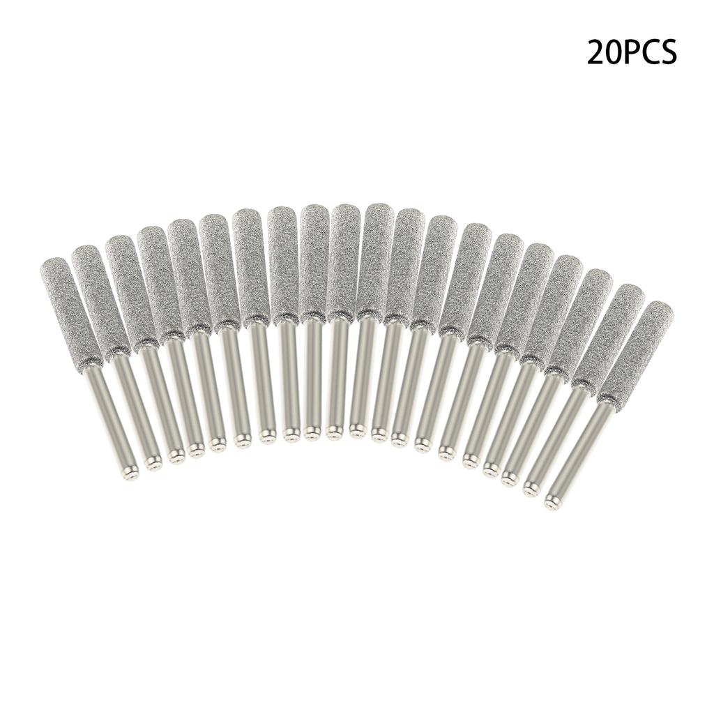 20Pcs Chainsaw Sharpening Grinding Stones Chainsaw Burr Grinding Head File for Sharpening Chainsaw Blade Polishing Grinding Tool