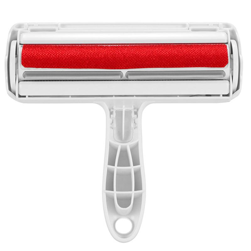 

Ручной инструмент для удаления шерсти домашних животных, кошачьего пуха, многоразовый моющийся ролик для удаления ворса для мебели, ковров, аксессуаров для домашних животных красный