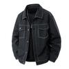 Mens Jean Jacket Casual Loose Fit Button Down Denim Trucker Jacket Coat with Multiple Colors