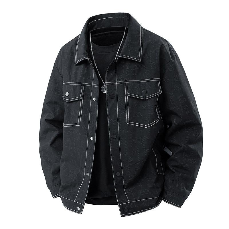 Mens Jean Jacket Casual Loose Fit Button Down Denim Trucker Jacket Coat with Multiple Colors