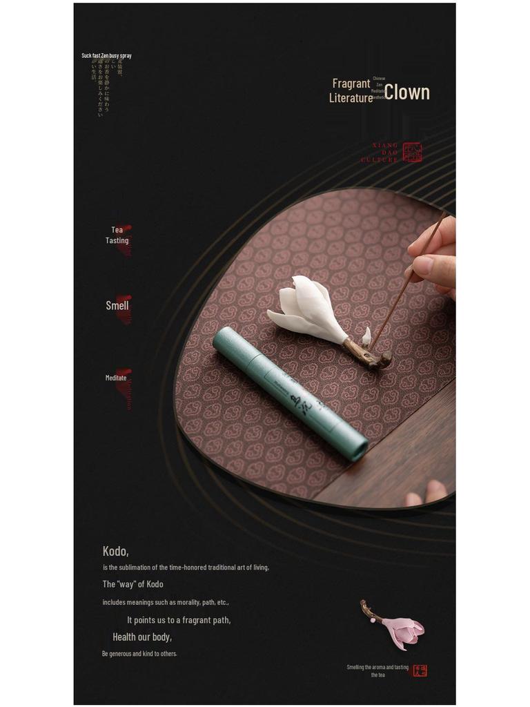 Handmade Ceramic Flower-Shaped Incense Holder for Magnolia Scented Sticks - Zen Home Decor Sandalwood & Agarwood Burner