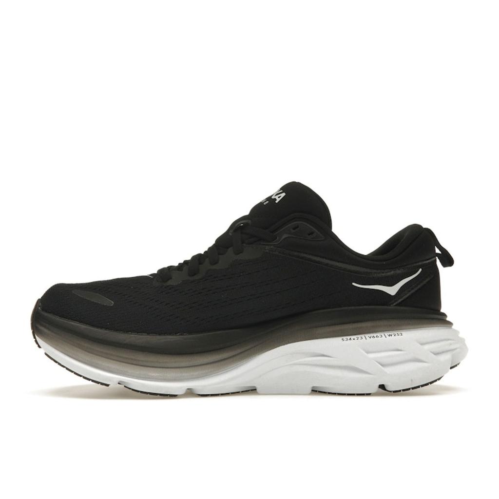 HOKA Bondi 8 Black White Women Sneakers 1127952-BWHT