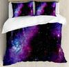 Sky Space Night Time Universe Stars And Nebulas Distant Parts Of Galaxy Comfortable Duvet Quilt Cover Pillowcase Bedding Set