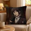 Anime Black Butler Gothic Art Cushion Cover Personalized Short Plush Soft Bedroom Sofa Home Decor Gift