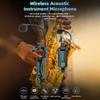 Snsowed Wireless Saxophone Microphone HD Sound Lossless Capture 360-Degree Adjustable Clip Rechargeable for Saxophone Flute Clarinet Performance
